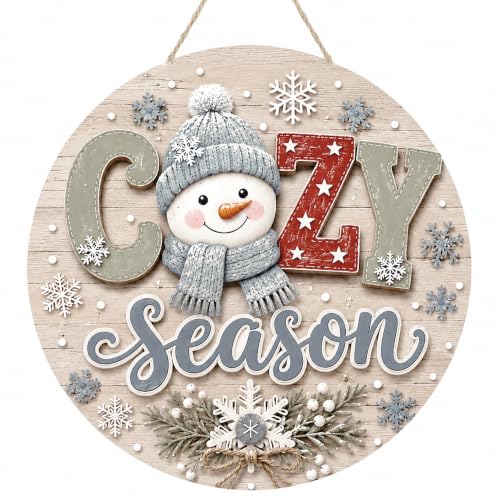 Image of Winter Decorations - Cozy Season Door Sign for Front Door | Winter Decor