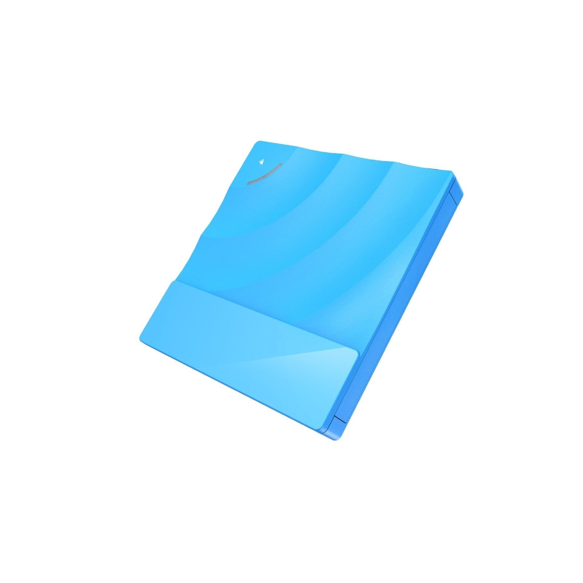 Lecteur DVD externe USB 3.0 portable bleu pour ordinateur et tablette