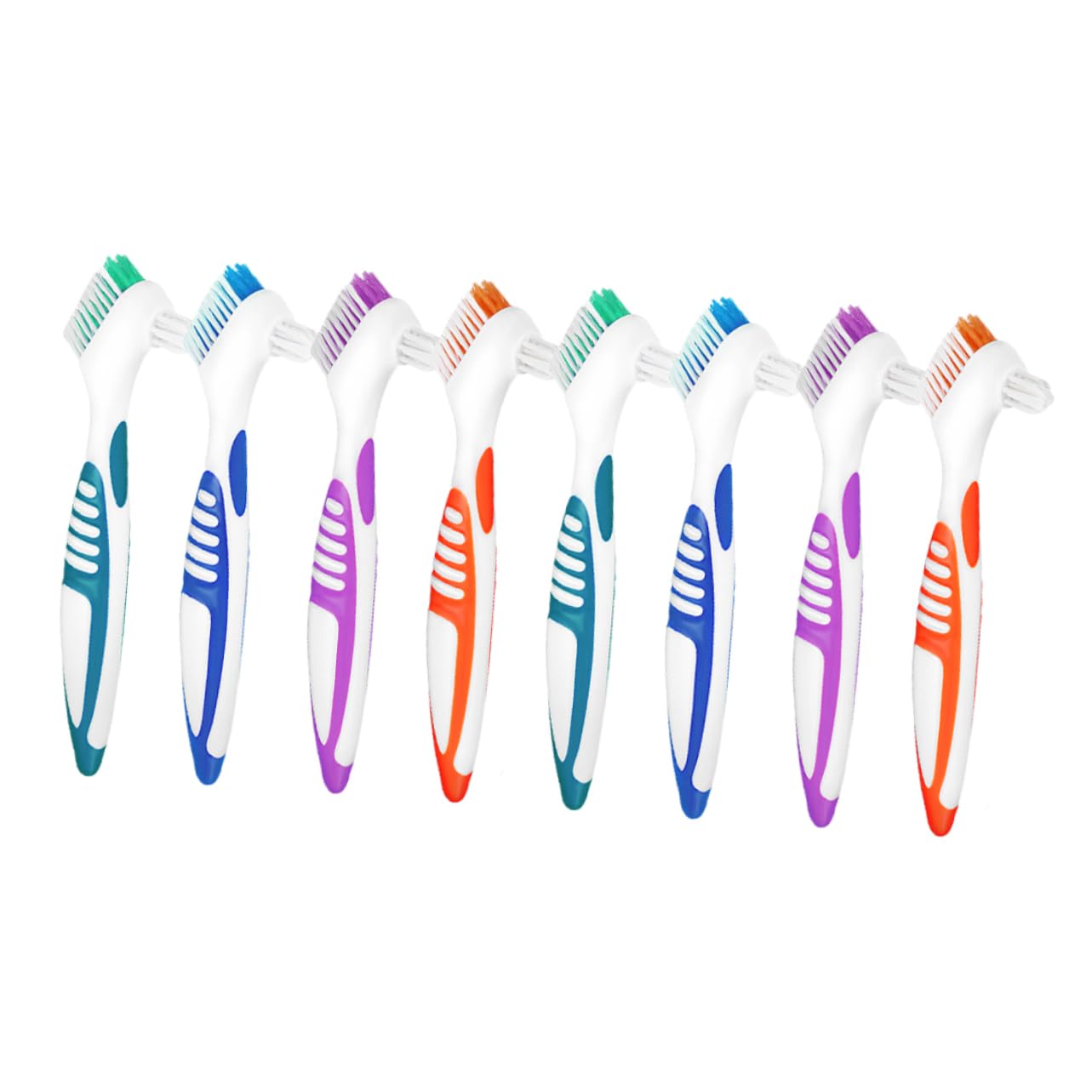 MAGICLULU 5 Sätze Zahnbürsten Reinigungsbürste Für Und Erwachsene UV Zahnbürste Doppelzahnfleisch Zahnbürste Künstliche Zähne Zahnprothesenbürste Zahnbürsten Für 8 Stück * 5