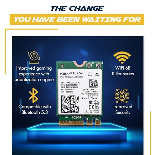 Image of Killer Wi-Fi 6E AX1675x Tri Band AX210 M.2 2230 Bluetooth 5.3 WiFi Card (Single Pack)