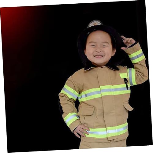 Miniatura 7 de Toyvian Casco de bombero, casco de seguridad para niños, camión de bomberos, 2 unidades, sombrero de bombero, sombrero de bombero, disfraz de casco