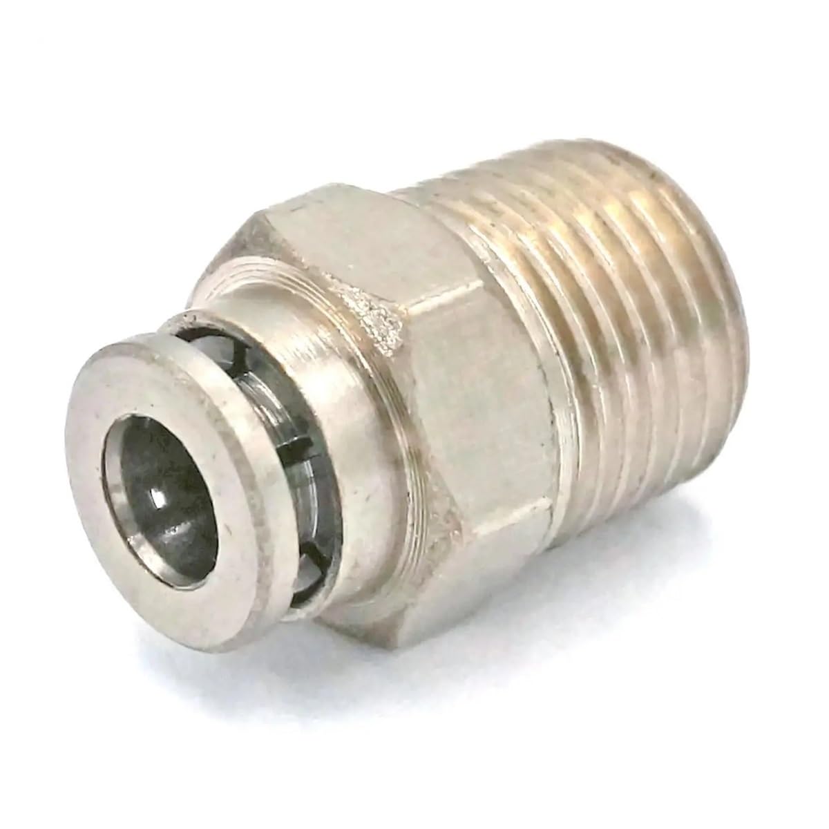 Rvblrdse Men's One Color 1/8" To Fit Tube O/D 4Mm Pneumatic Nickel Brass Push In Connector Union Quick Release Air Fitting Plumbing