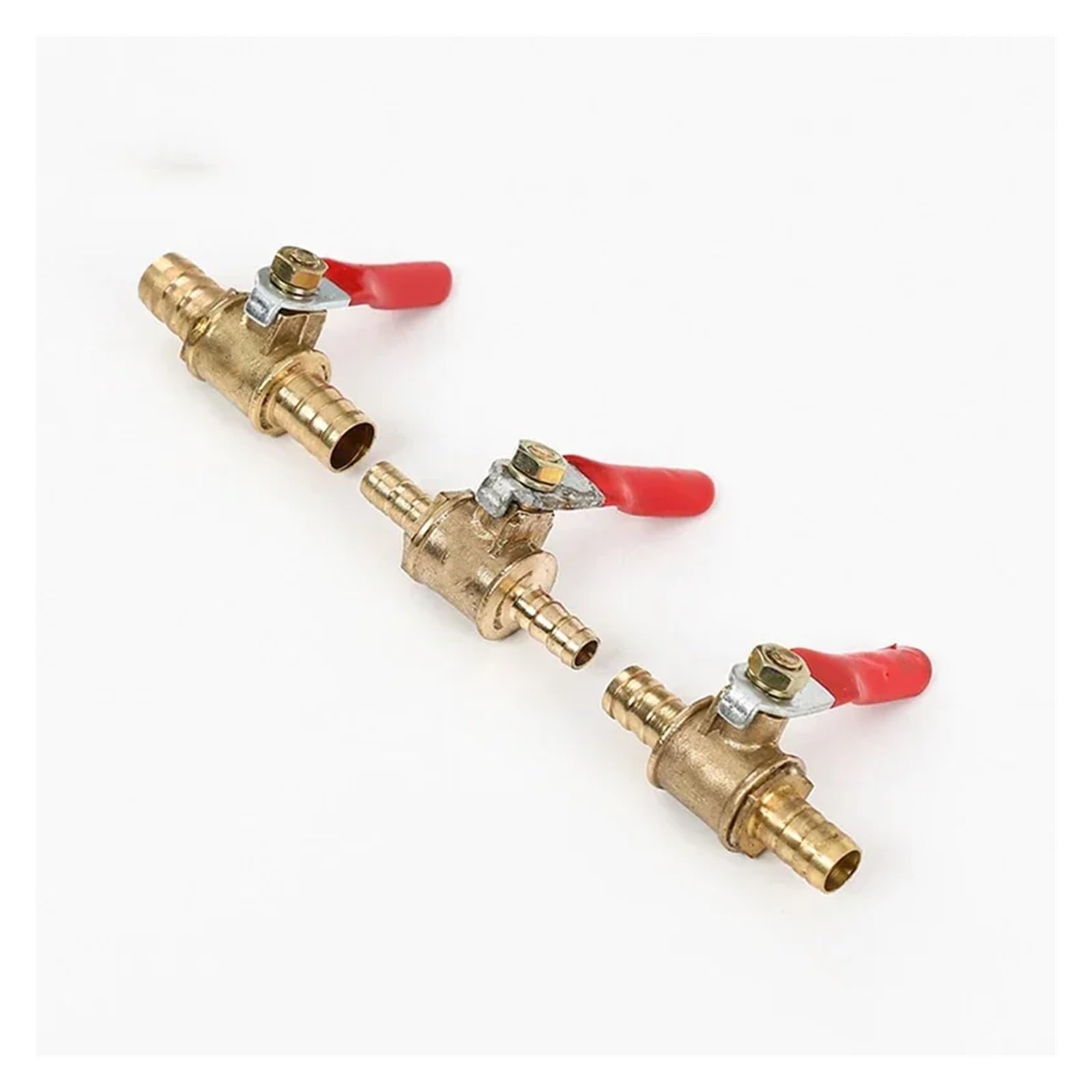 RUAJOGYNVM 1pc 4mm 5mm 6mm 8mm 10mm 12mm 14mm 16mm 19mm Hose Two Way Brass Pneumatic Shut Off Ball Valve Pipe Fitting Connector (16mm) RUAJOGYNVM