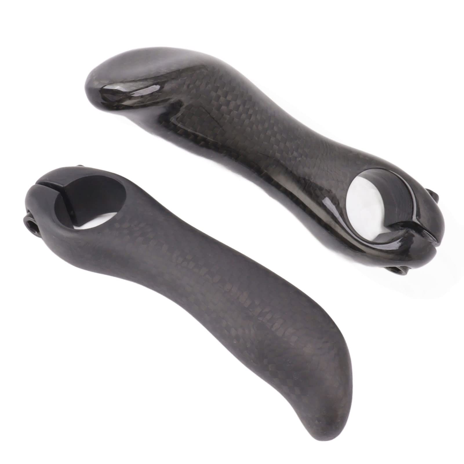 HERCHR Radfahren Fahrrad Bar Ends, Fahrrad Lenker Verlängerung Enden, Mountainbike Lenker Carbon Faser Fahrrad Bar End Lenker