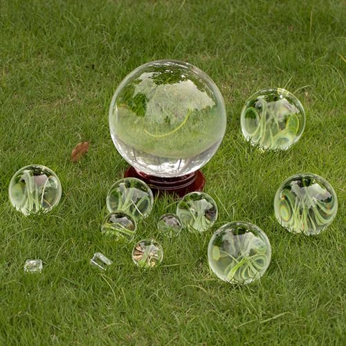 Boule de cristal K9 de 20cm avec support pour decoration de bureau - 3