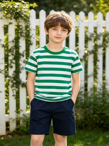 Image of Magic Park 6M-14Y Kid Striped T-Shirt Boys Cotton Tee Basic Top