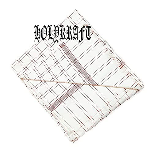 Image of 100% Cotton Soft Beautiful Big Chek Single Bed Size Skin Friendly Summer AC Blanket /Khes /Dohar /Top Sheet Set /Chadar (Maroon Check)