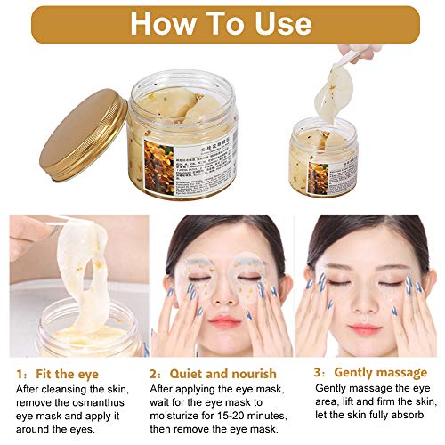 Augenmaske, 80 Stück Flasche Golden Osmanthus Moisturizing Patch Für Augenlider, Falten For Lösen, Augenringe Entfernen - Image 8