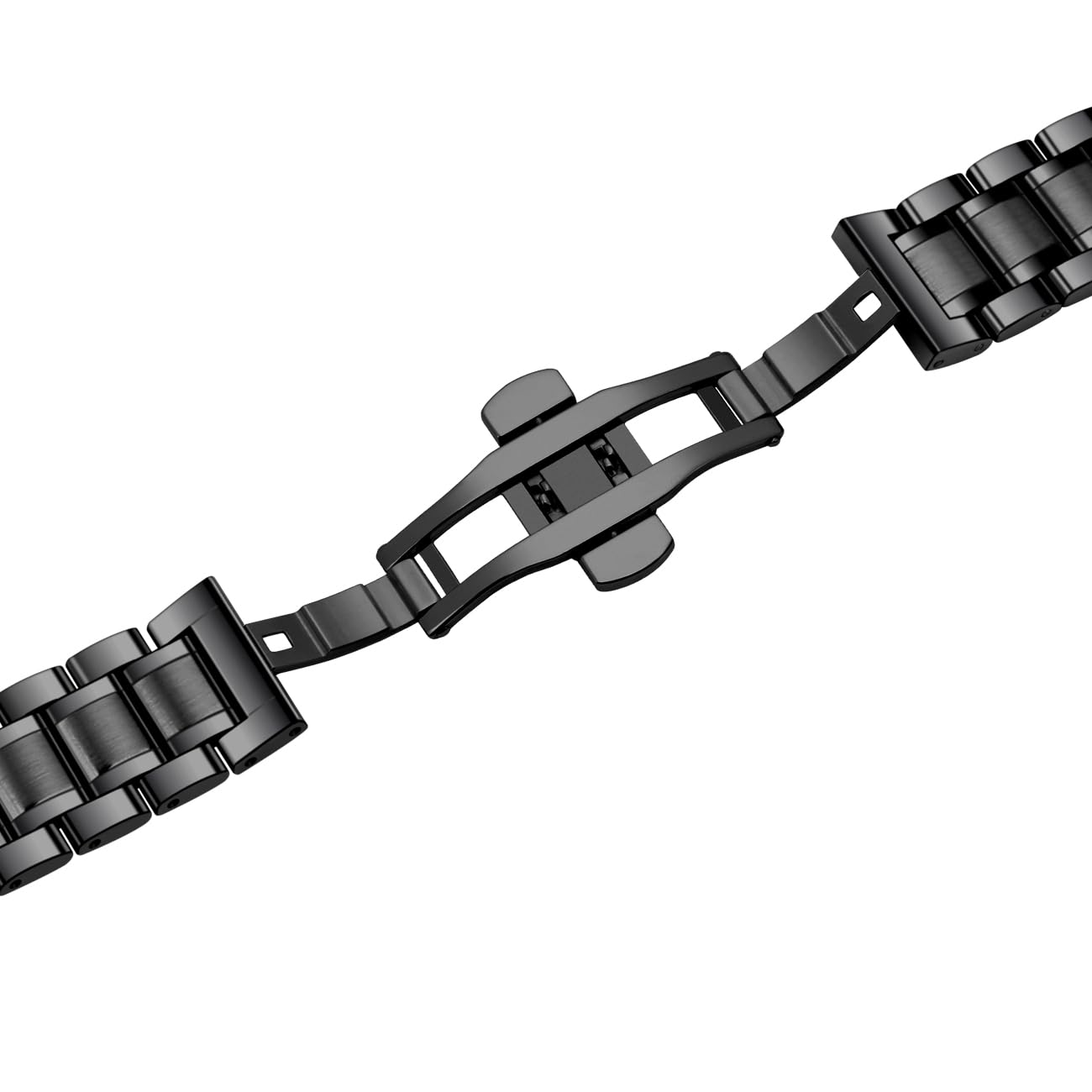 Bracelet de montre universel en métal qui s'adapte à la plupart des transitions, bracelet de rechange classique en acier inoxydable à dégagement rapide de 21 mm avec extrémités incurvées
