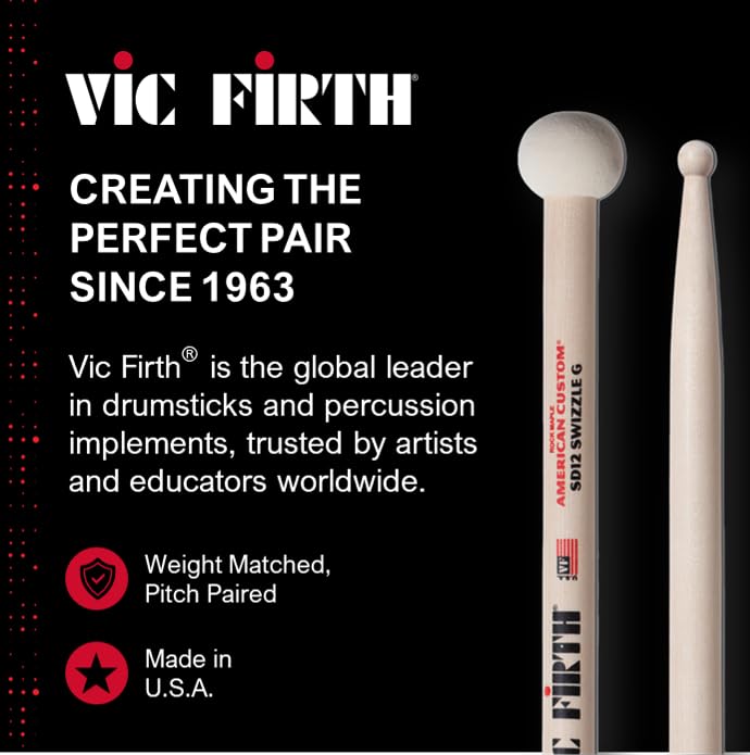 Image of Vic Firth M5 American Custom Keyboard Medium Mallets - Black Rubber - 3 Pairs
