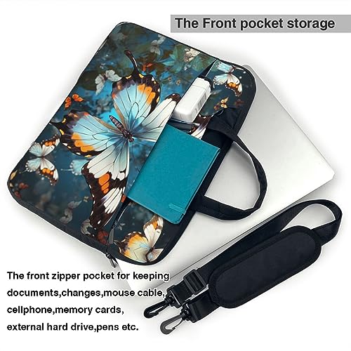 Sacoche pour ordinateur portable imprimé papillon grand format - 4