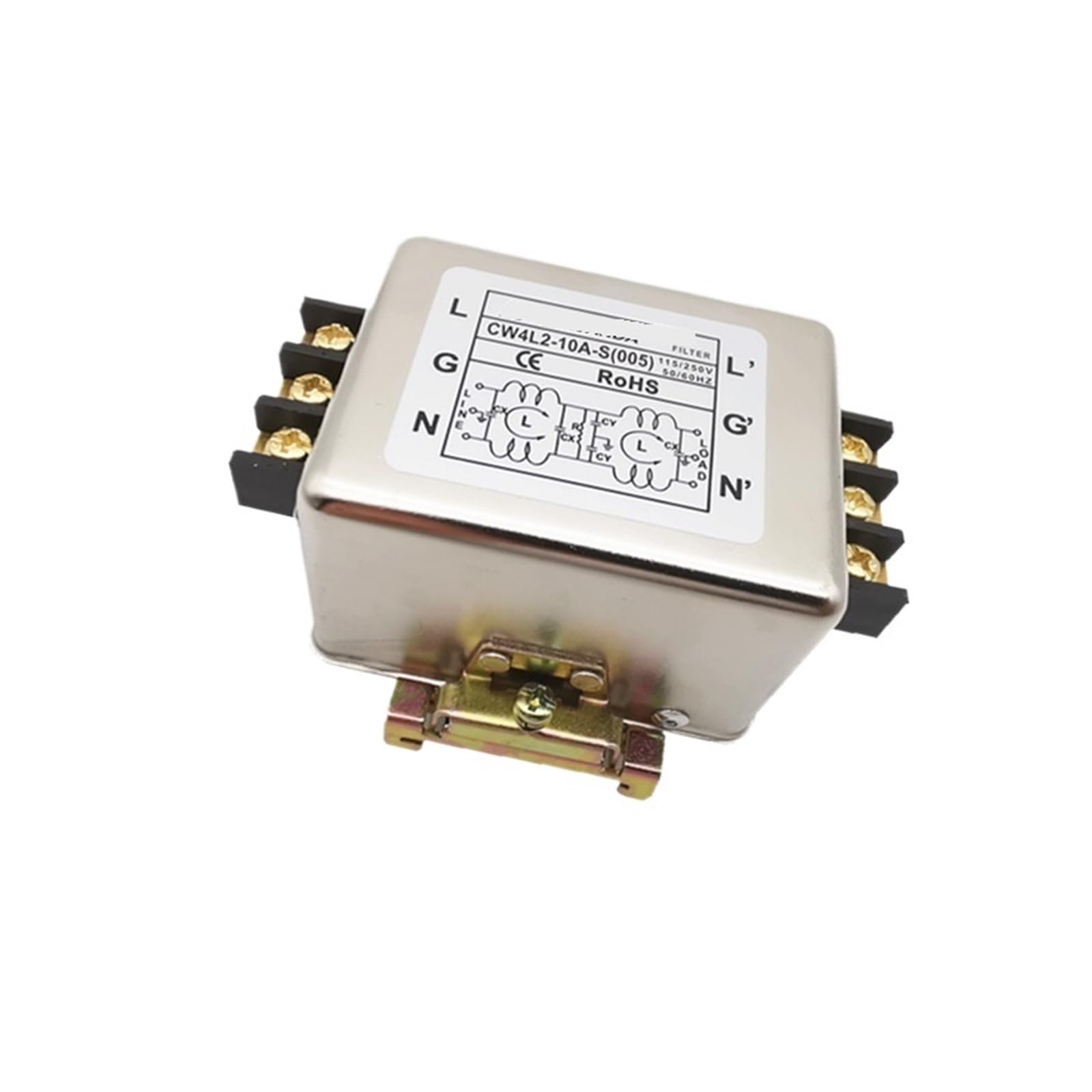 WBBAYDRFR CW4L2-10A/20A/30A-S Terminal Block + Rail Type Single-Phase Power Filter(CW4L2-10A-S 005 10A)