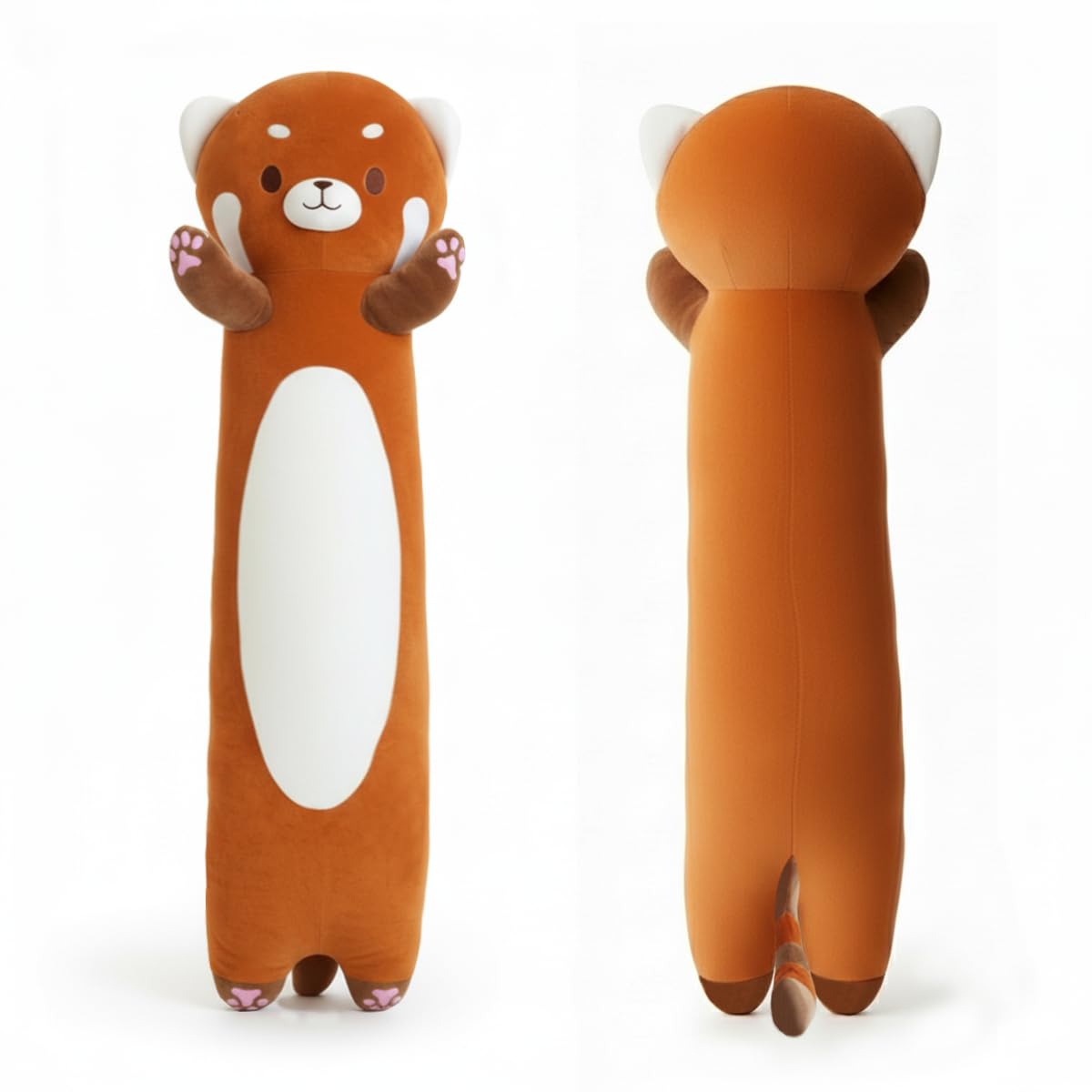 ZOMAXTOY Red Panda Stuffed Animal Pillow, Long Red Panda Plush Toy, Super Soft Hugging Pillow for Kids & Adults