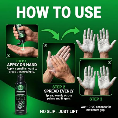 Image of Power GripX Liquid Chalk for Gym, Weightlifting, Climbing & Calisthenics | Long Lasting Sweat Resistant Grip | Professional Liquid Chalk for Men & Women (100 ML)
