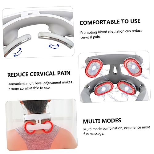 Masseur cervical électrique chauffant rechargeable USB pour massage cou - 4