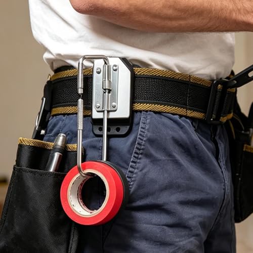 Izolowany uchwyt na pasek narzędziowy do pracy | odporny na wysokie wymagania klip szybkiego zwalniania - uchwyt na taśmę mierniczą - do wkrętarki elektrycznej, karabińczyka, prac budowlanych i