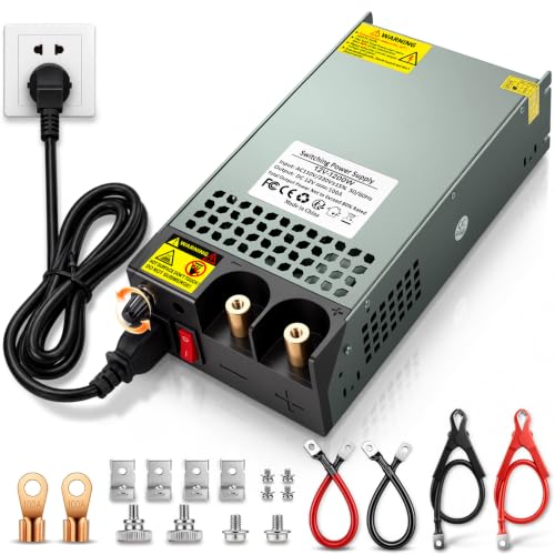 VIXKPIRR DC 24V 50A 1200W �d���A110V AC - 24V DC�R���o�[�^�[ �g�����X�t�H�[�}�[�A�_�v�^�[ 50�A���y�A 1200W �X�C�b�`���O�d�� LED�X�g���b�v���C�g CCTV�J���� �Z�L�����e�B�V�X�e�� ���W�I 3D�v��