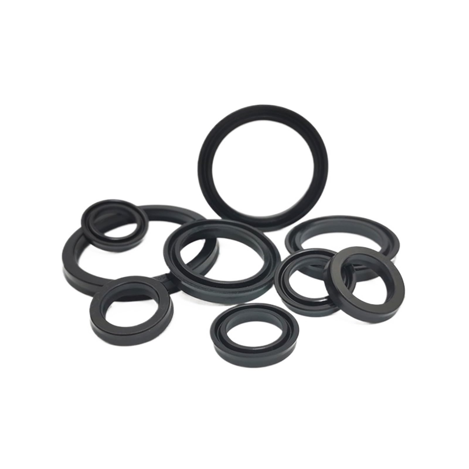 20 pezzi USH-(ID 11,2~32 mm) Guarnizioni for stelo pistone - Guarnizioni for olio idraulico NBR for cilindri -35°C~105°C Alta pressione(USH-22.4x30.4x5)