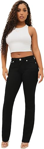 True Religion Mujer Billie Mr Straight, 2SB Black Rinse, 25