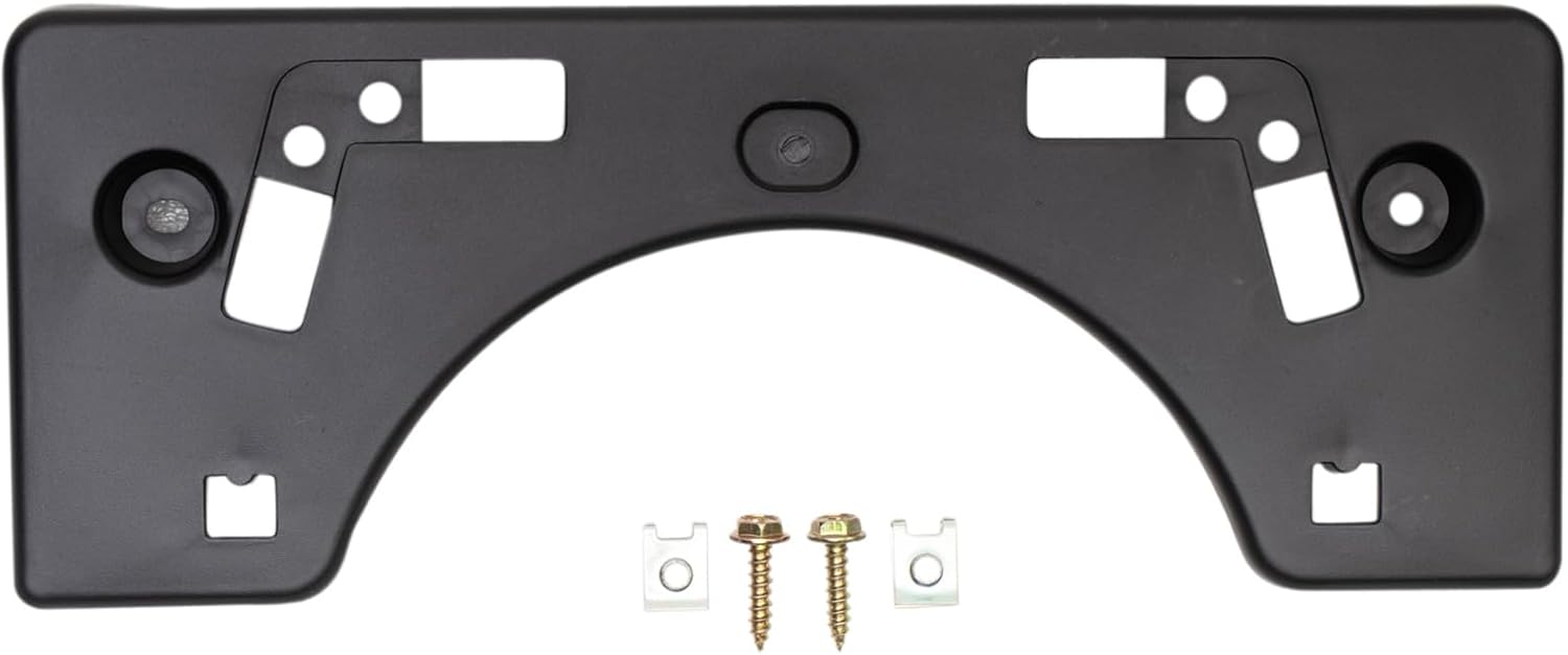 TRQ License Plate Bracket Black Compatible with 2004-2009 Toyota Prius TO1068106
