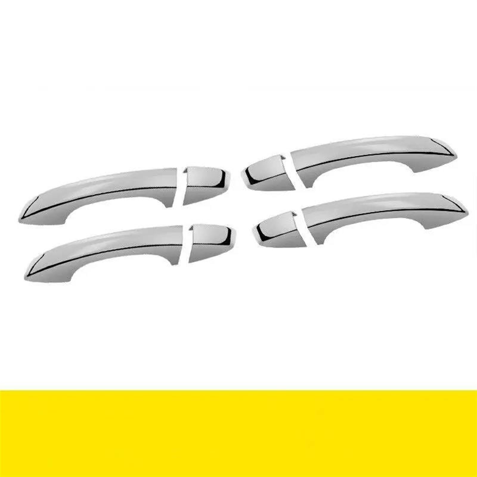 NOHEEU Car Exterior Door Handle Cover Replacement Parts for Skoda for Octavia A7 2014-2019(Silver 0 Button)