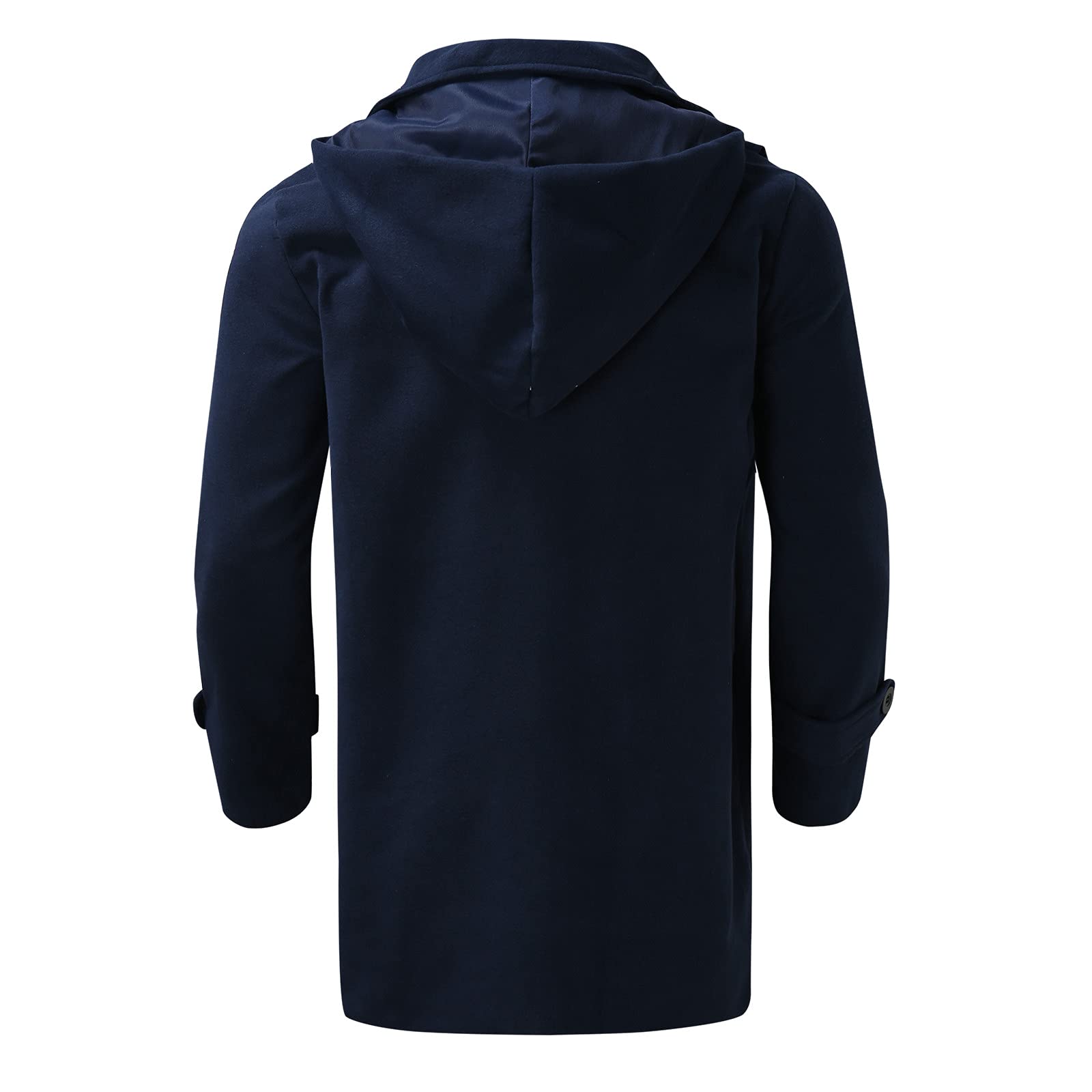 Cappotti Uomo Taglie Forti - Giacca Uomo Invernale Media Lunghezza con Cappuccio in Lana per Tempo Freddo e Ventoso Protezione Termica Superiore