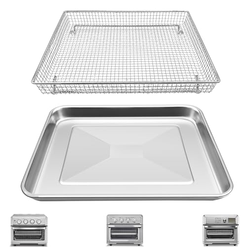 Image of Air Fryer Basket Tray Replacement for Cuisinart TOA-60 TOA-65 TOA-70 Toaster Air Fryer Convection Oven, 12.2 * 11