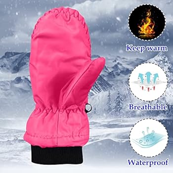 Kids Skiën Handschoenen Baby Meisjes Warm Kinderen Waterdichte Handschoenen Vinger Wanten Volledige 2Pairs Buitenshuis Camouflage Winter Jongens Handschoenen Vrouwen Handschoenen, H, Eén maat