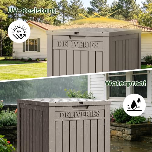 50 Gallon Package Delivery Box for Outside with Lockable Secure, Waterproof by Trygoal - Used condition - Image 6