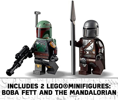 LEGO 75312 Star Wars Boba Fetts Starship Building Toy for Kids Age 9 Plus, Mandalorian Model Set with 2 Minifigures