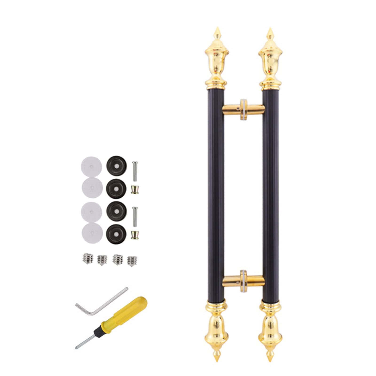 Gthtuhfd Black Sliding Barn Door Shower Door French Sliding Door Handle Push Pull Bar, Industrial Glass Door Handles For Barn Door/Patio Shower Door/Farmhouse Door, Stainless Steel,-Long 180Cm/71 Inch