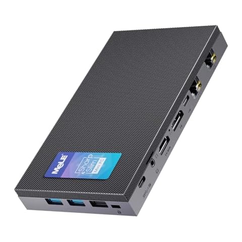 MeLE Quieter4C Mini PC with Dual LAN Cover