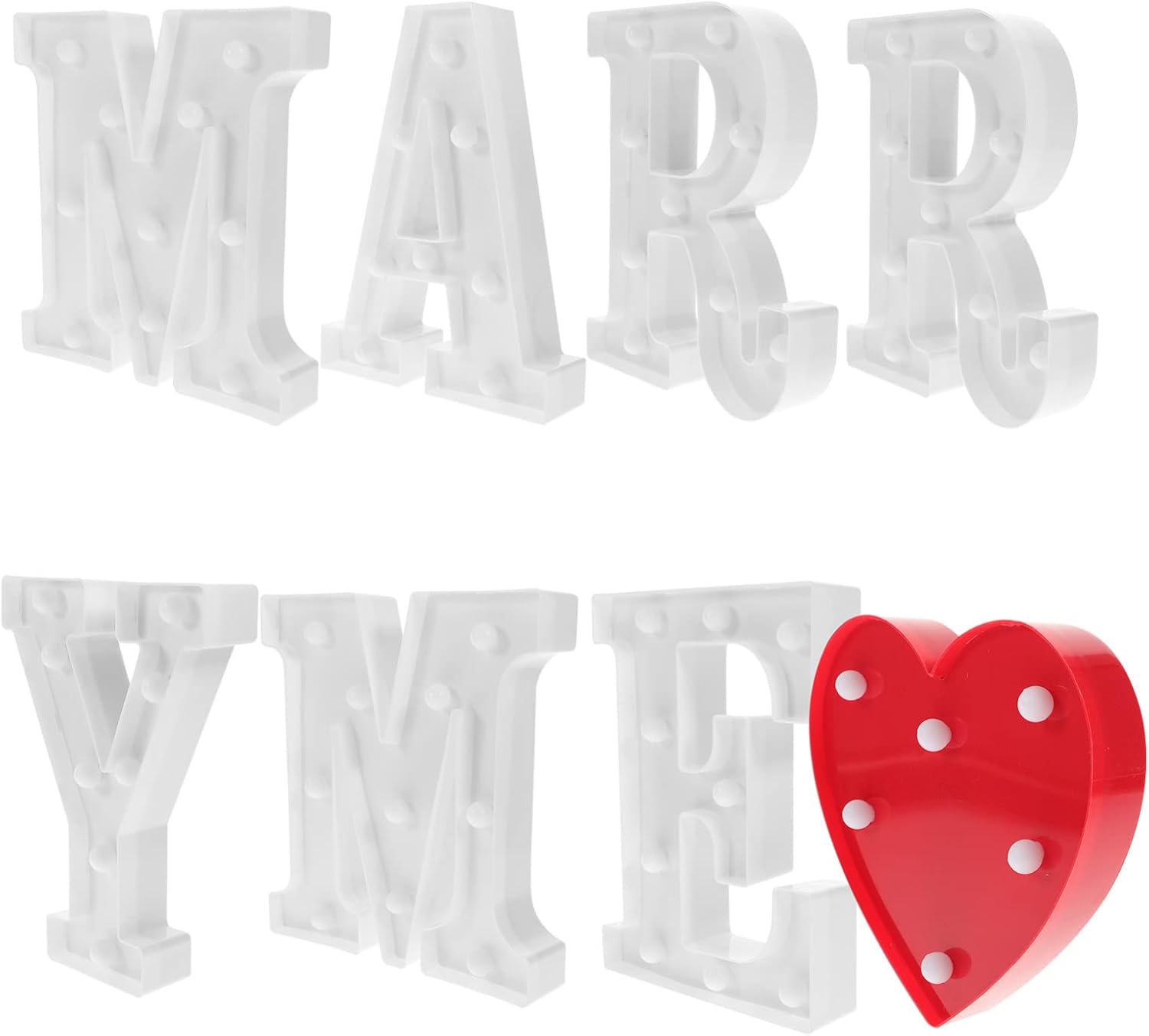 8pcs Led Alphabet Lights Decorative Letters for Weddings Birthdays and Celebrations Battery Powered Sign for Home and