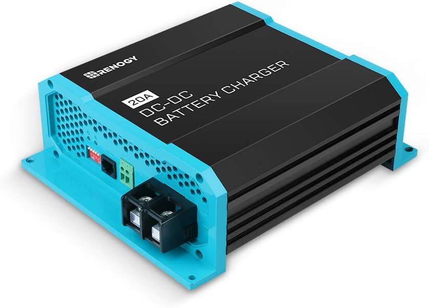12V 20A DC to DC On-Board Battery Charger for Flooded, Gel, AGM, and Lithium, Using Multi-Stage Charging in RVs, Commercial Vehicles, Boats, Yachts, 20A