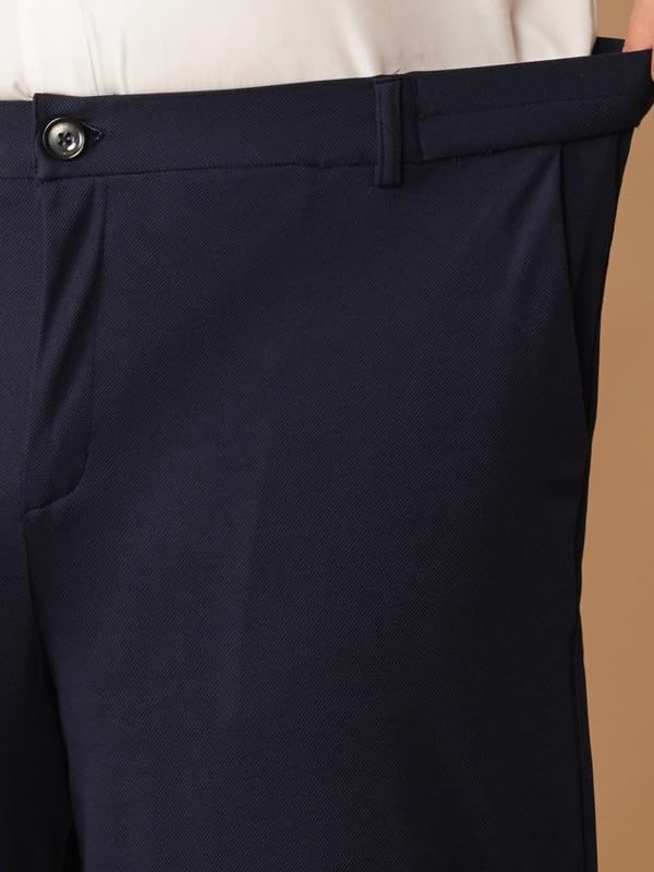Image of OOMPH! Luxury Lycra Stretchable Formal Pants for Men | Stylish Slim Fit Men's Wear Trousers for Office or Party | Mens Fashion Dress Trouser Pant