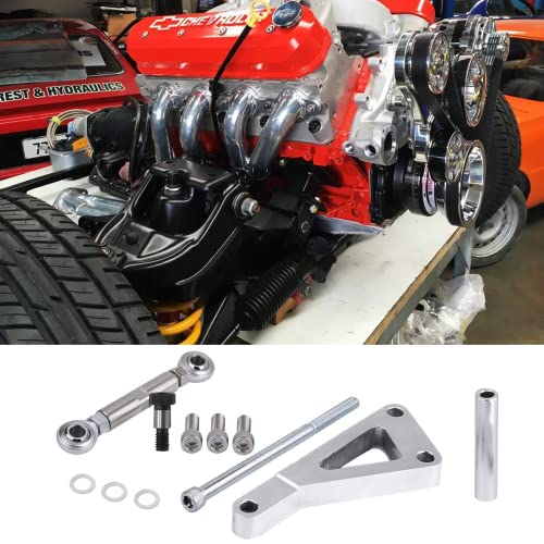 Piodelo Sbc Alternator Bracket, Long Water Pump Lwp Polished Aluminum Alternator Bracket Kit Compatible With Chevy Sbc 350 Small Block Engine #TOP2