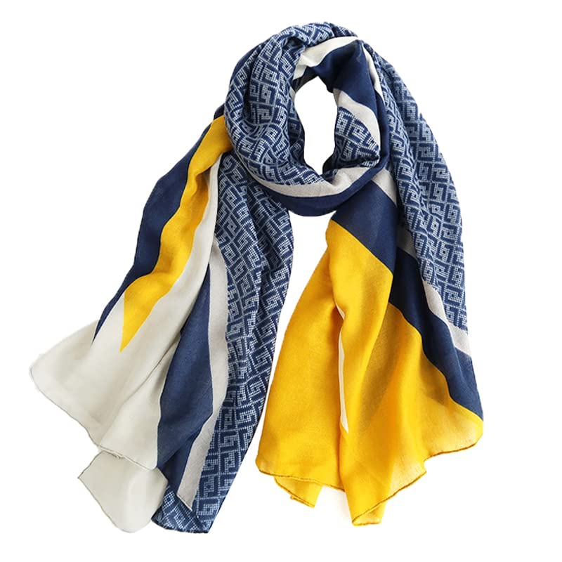 Cotton and Linen Hand Feel Scarfs for Women, Long Shawl, Lightweight and Soft, Suitable for All Season