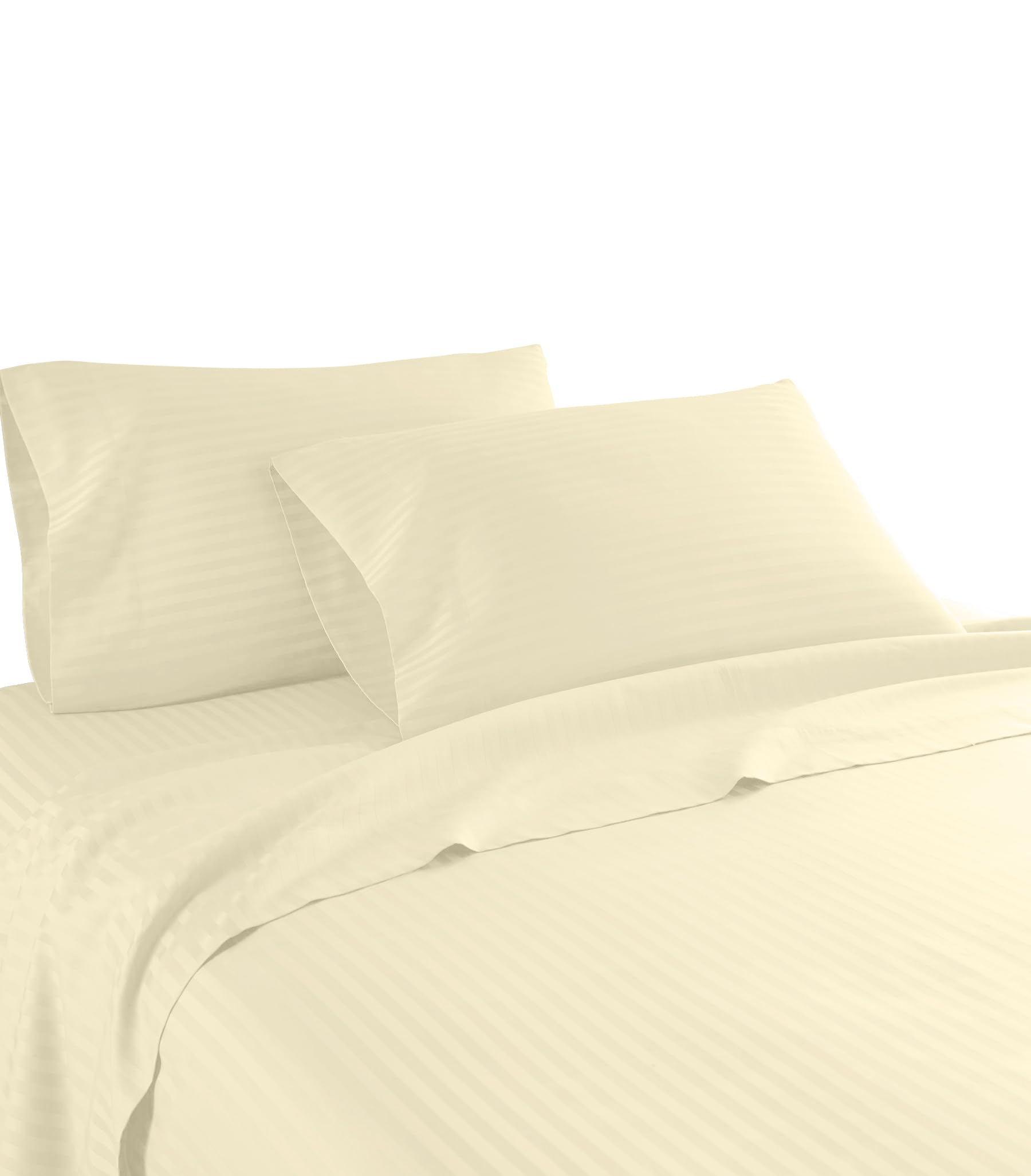 Set Di Biancheria Da Letto Scala &ndash; Cotone Egiziano 1200 Fili, Avorio, Varie Misure