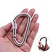 10 Pack D Shape Spring-loaded Strong and Lightweight Large Carabiners Clip Set, SourceTon Outdoor Camping Screw Gate Lock Hooks Stainless Steel Wire Ring Cable Loop
