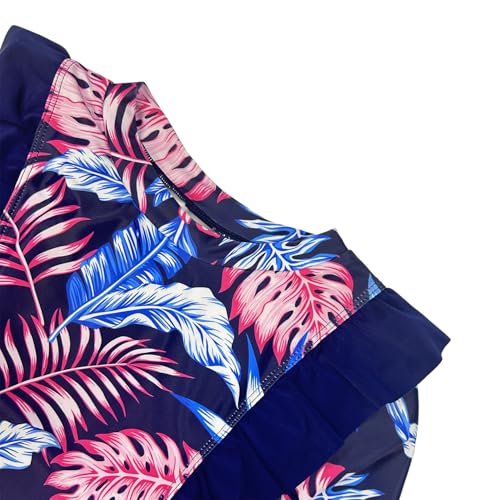 Image of Girls Rash Guard Swimsuit Set Long Sleeve 2 Pieces Bathing Suit Swimming Skirt with Shorts 4-13Y
