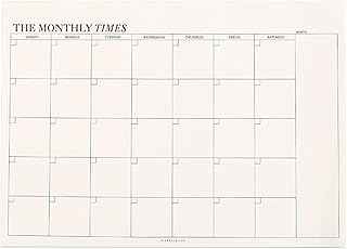 Monthly Planner - 60 Sheets - 245 x175mm Schedule Notepad Office Study Memo Message Can Tear Non-adhesive for Home, Work, ...