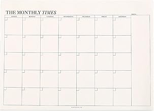 60 Sheets/Monthly Planner 245 x175mm Tear-Off Sheets, Your Home/Office Productivity Planner for University Students, Home & Office Book Record Work