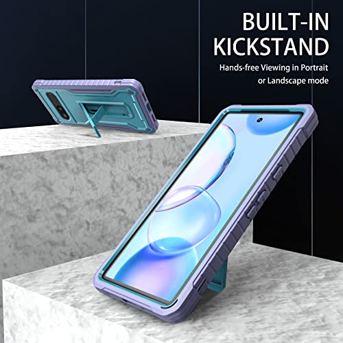 Image of for Google Pixel 7 Case, Military Grade Protection Shockproof Case with Tempered Glass HD Screen Protector and Kickstand Compatible with Google 7 Phone 6.3 Inch (Blue)