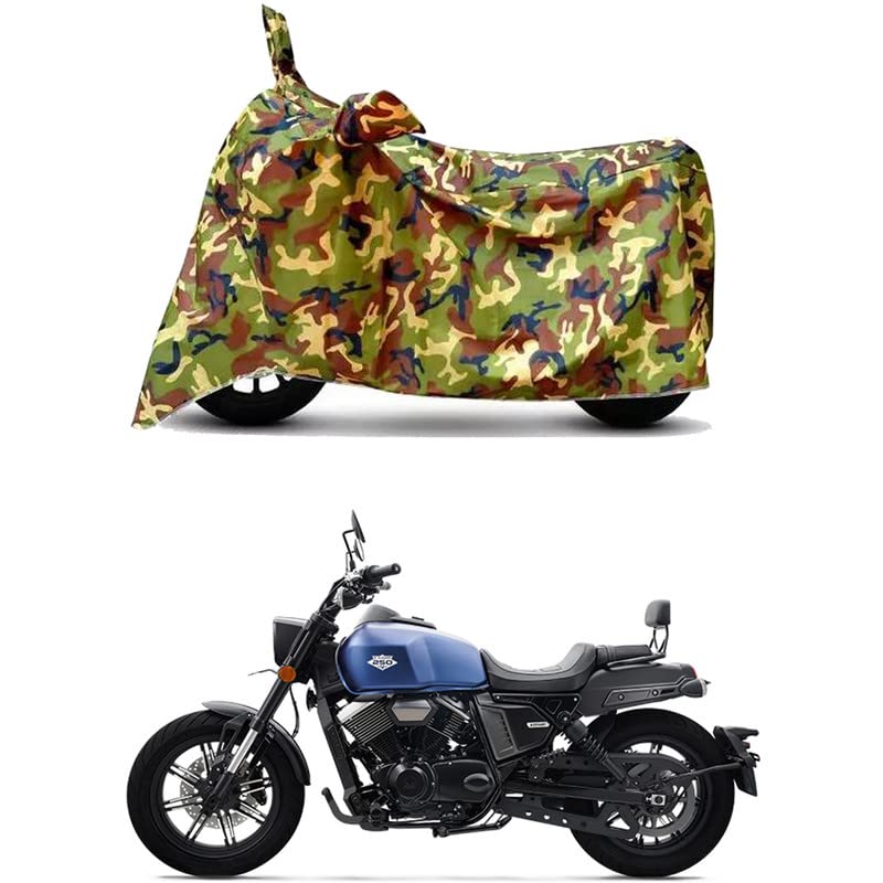 Image of Waterproof 100% PVC Coated Bike Scooty Two Wheeler Body Cover Compatible for Keeway K-Light 250V Matte /UV-Rays /Heat Protection /Birds Dropping /Scratchproof /Dust Proof /All [6X6 Jungle Print]