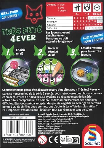 Tres futé 4-ever - Jeux de Société - SCHMIDT SPIELE - Profitez indéfiniment des défis de ce jeu de dés passionnant ! - Image 3