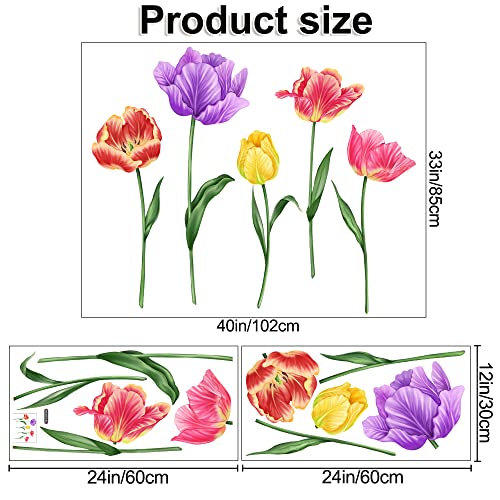 Vinilos decorativos tulipanes grandes para pared miniatura 2