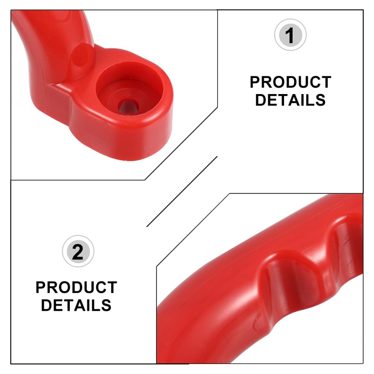 Beatifufu 1Set Non Slip Playground Safety Handles Durable Plastic Grab Handle for Outdoor Climbing Frames and Swing for Jungle Gym Fun