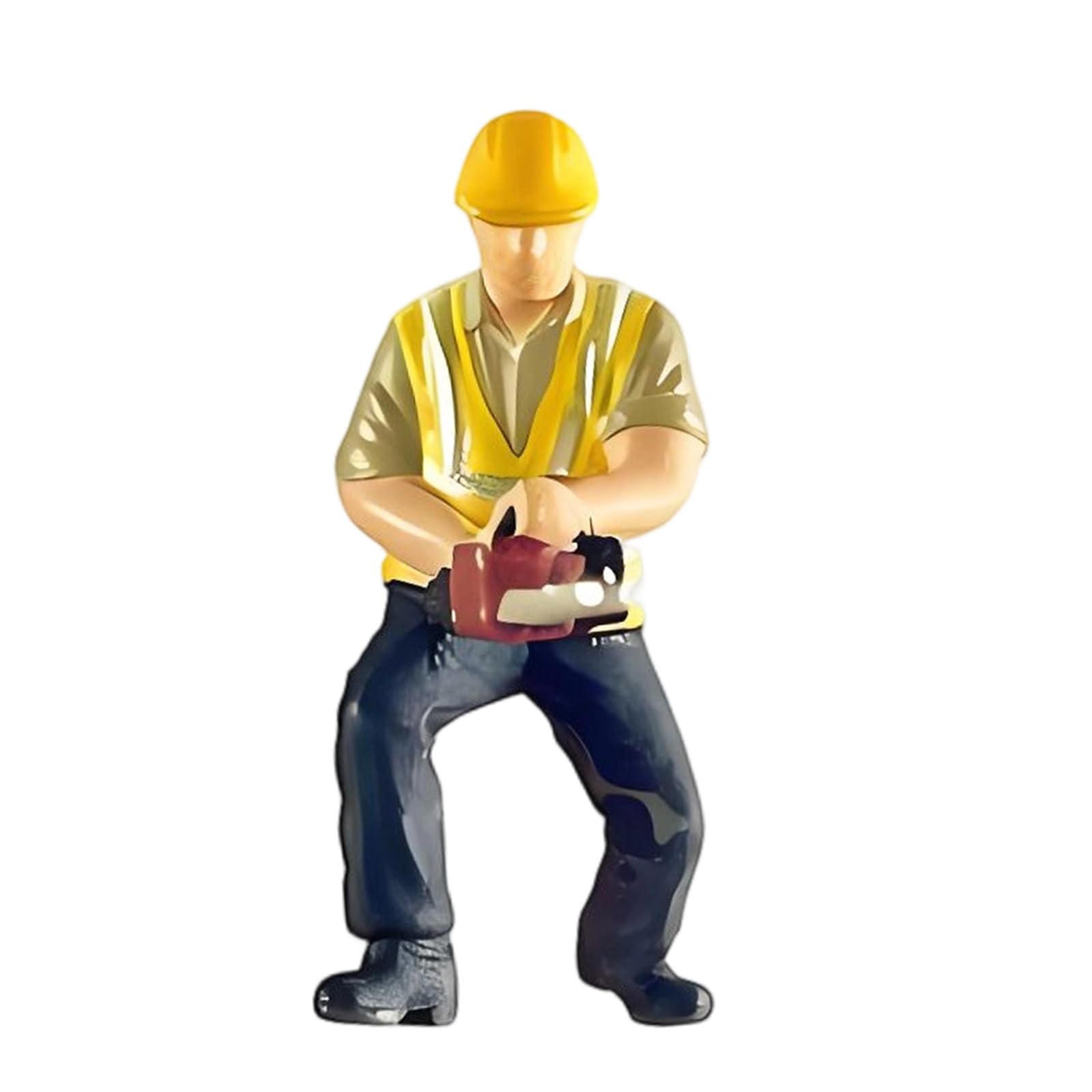 Msioytog Precisions 1: 64 Construction Building Worker Miniature Model Ideal for Architectural Scene and Hobbyists Ornaments Gift Collectible Construction Worker Model