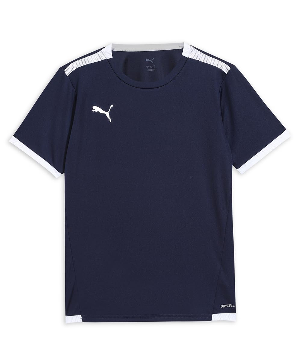 PUMA Unisex Kids teamLIGA Jersey Jr Shirt, Peacoat-puma White, 116