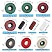 Sunxeke 18Pcs 4 Inch Buffering Wheels Polishing Kit with Compound for Angle Grinder,Includes 14Pcs Nylon Fiber Flap Disc & Wool Felt Polishing Wheel,3Pcs Buffing Compounds and Sanding Sponge
